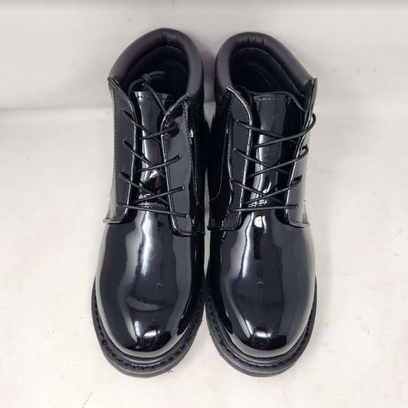 Men\'s 11.5W Rocky professional dress boots gloss black boots 500-8 11.5 Wide main image 4